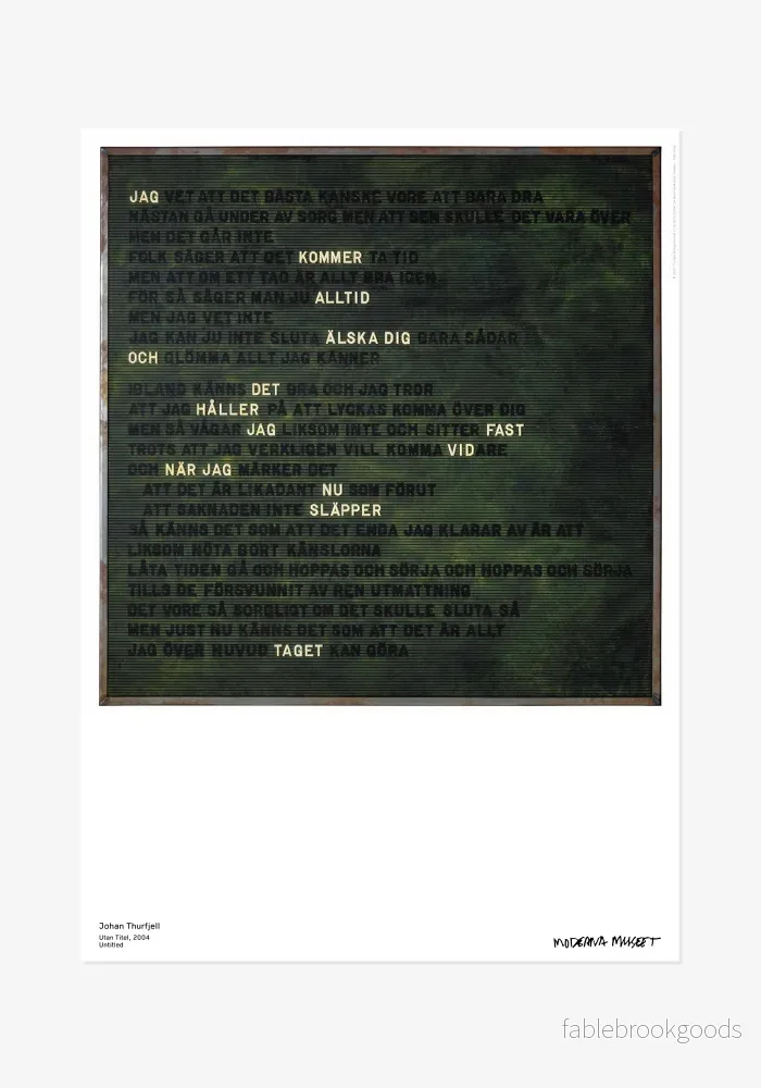 Poster, Johan Thurfjell, Utan Titel Poster, Johan Thurfjell, Utan Titel