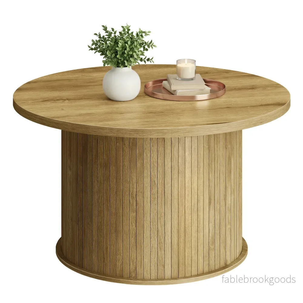 Salontafel – Rond – Naturelbruin – 80 cm d, 45 cm H Salontafel – Rond – Naturelbruin – 80 cm d, 45 cm H