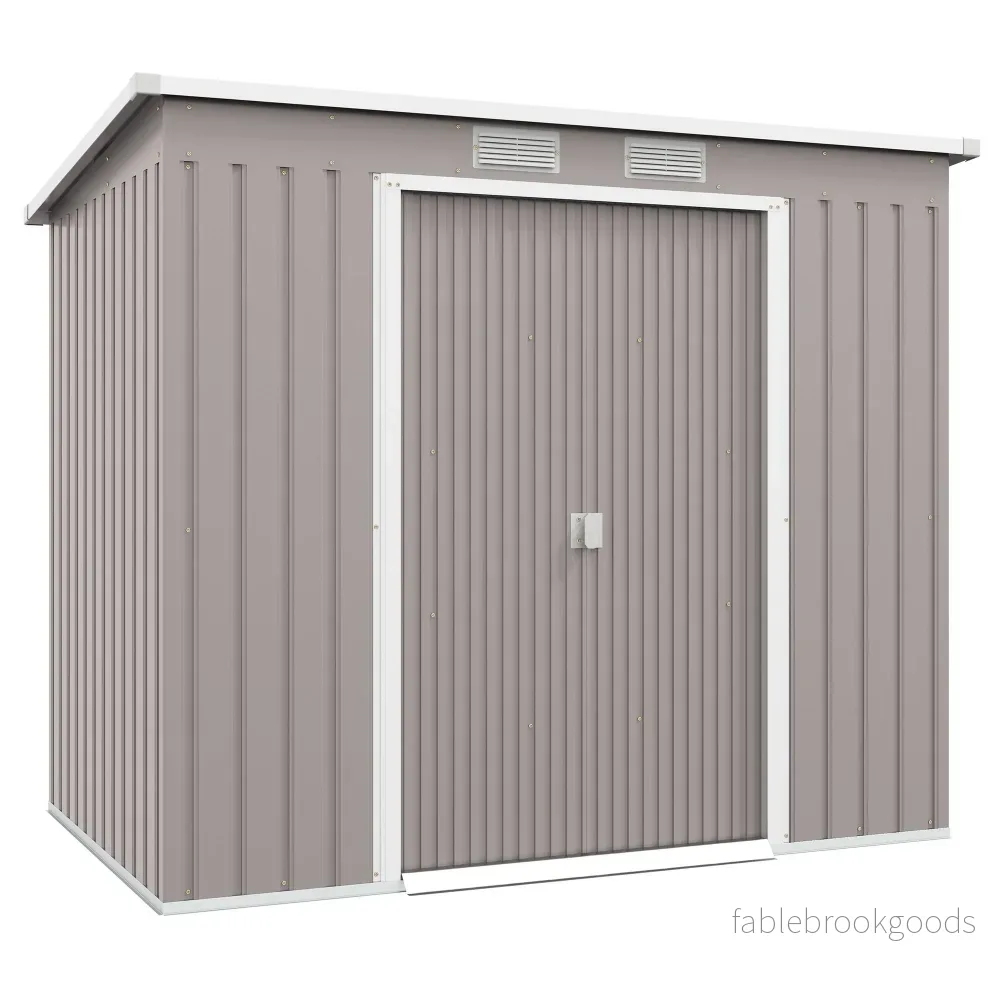 Förråd för utomhusbruk, ventilationsfönster, skjutdörrar, stål, 213x130x172 cm