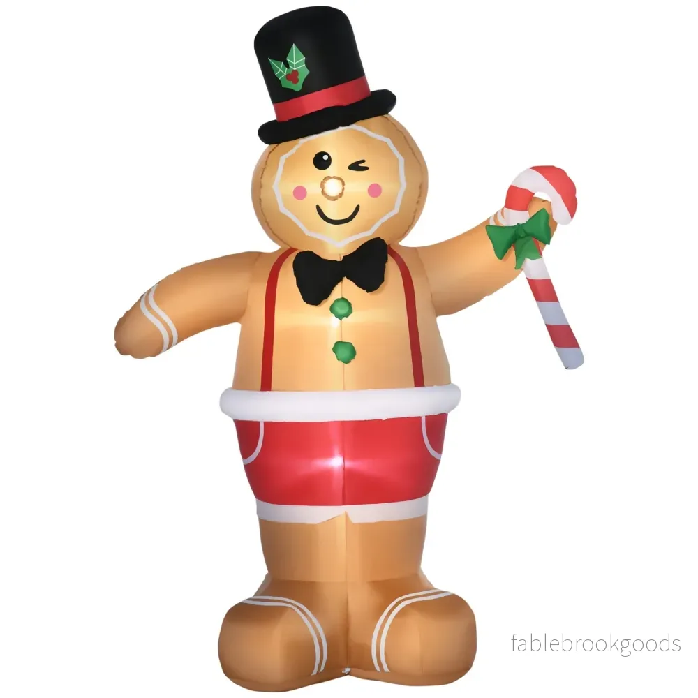 Uppblåsbar Gingerbread Man 2.38M med LED-lampor, vattentät Uppblåsbar Gingerbread Man 2.38M med LED-lampor, vattentät