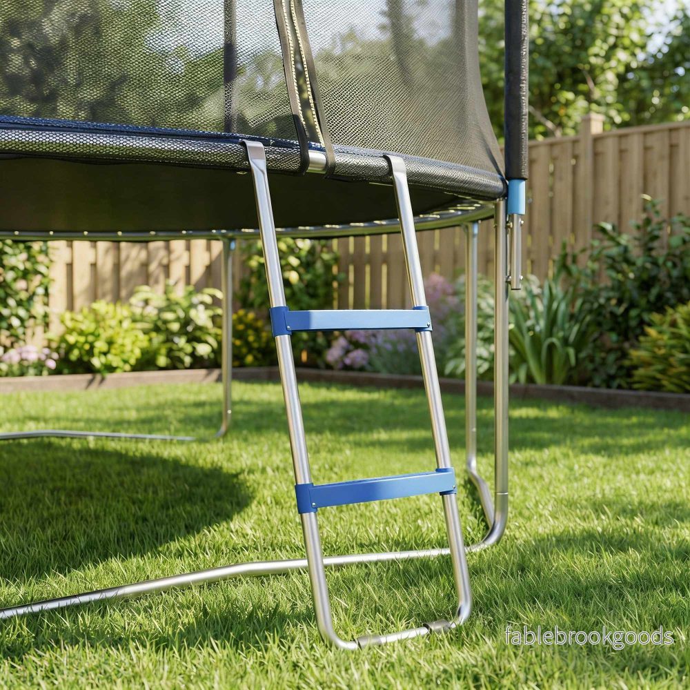 Trampolinstege 2 steg, 150 kg kapacitet, blå - Bild 2